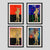 The Bunnyman Genesis, Framed Set of Four